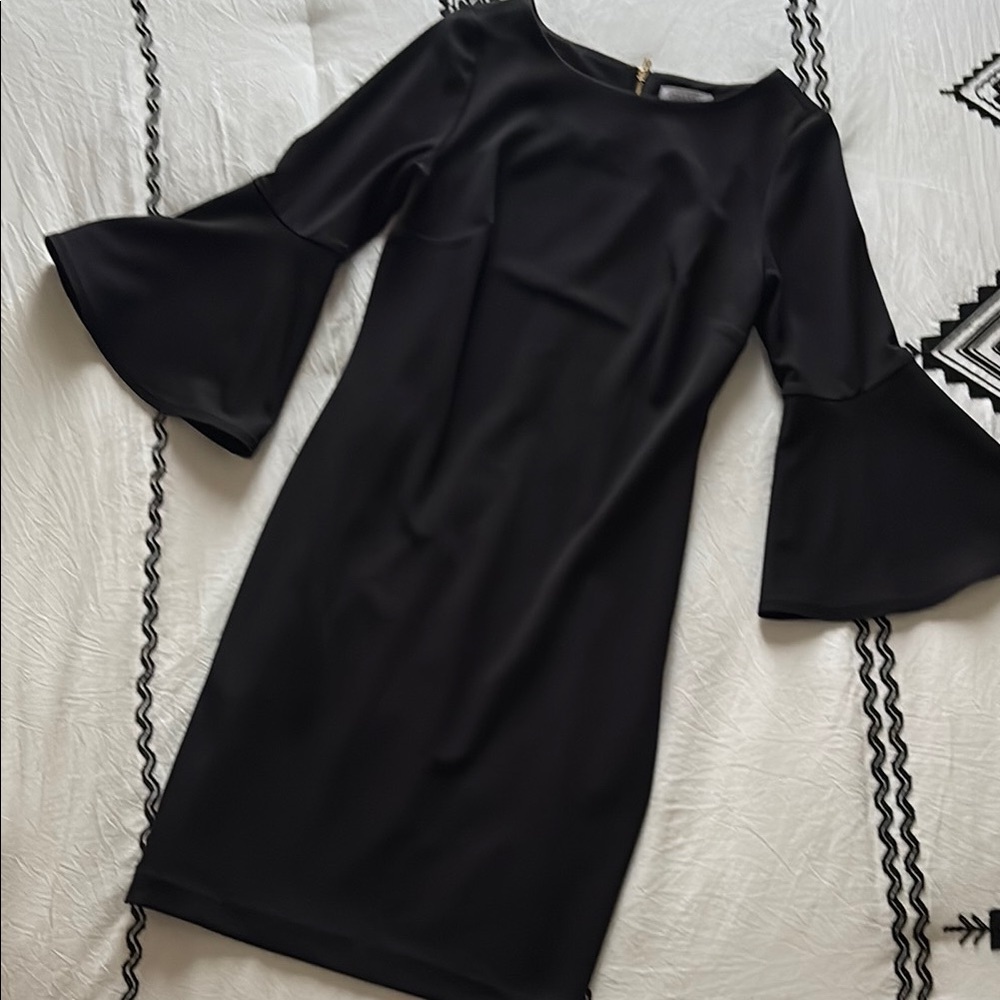 Calvin Klein Black Mid Sleeve Dress